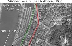 Tracé de la déviation